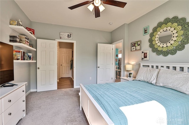 928 Southline Dr, Lebanon, OH 45036 - bedroom with carpet and a ceiling fan