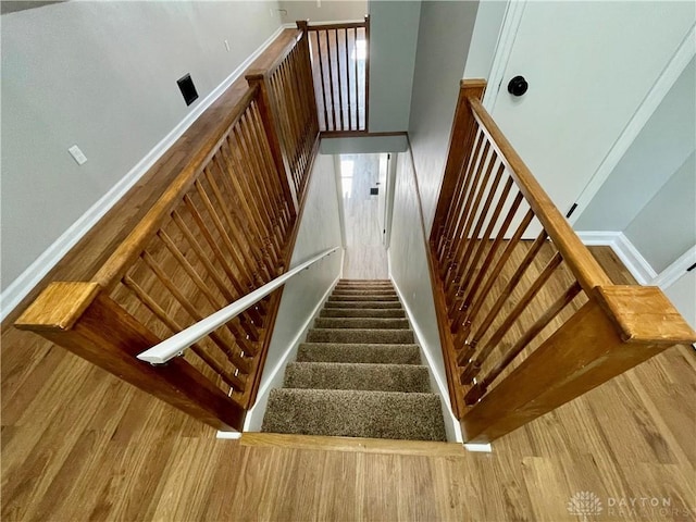 1601 Forrer Blvd, Kettering, OH 45420 - stairs with wood finished floors and baseboards