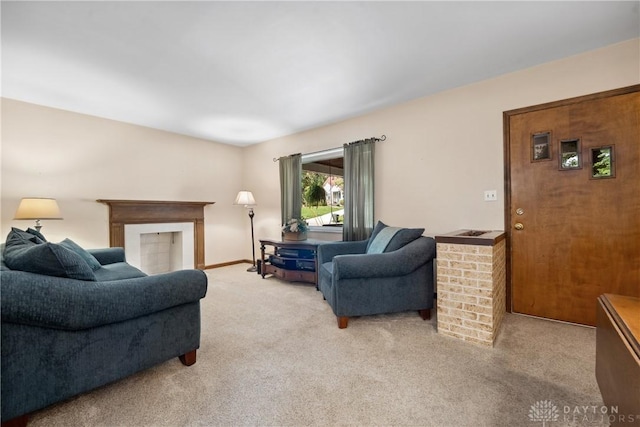 3611 Delaine Ave, Kettering, OH 45429 - living room featuring light colored carpet
