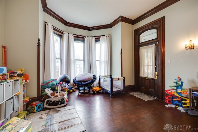 18 E Washington St, Jamestown Vlg, OH 45335 - entryway featuring crown molding and wood finished floors