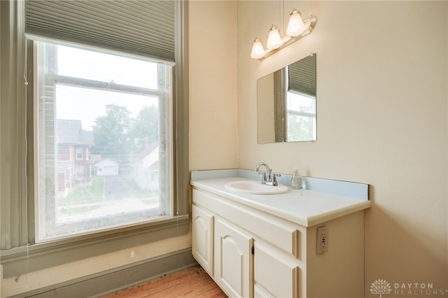 18 E Washington St, Jamestown Vlg, OH 45335 - bathroom with vanity and wood finished floors