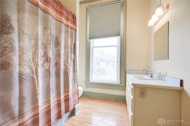18 E Washington St, Jamestown Vlg, OH 45335 - bathroom featuring vanity and wood-type flooring
