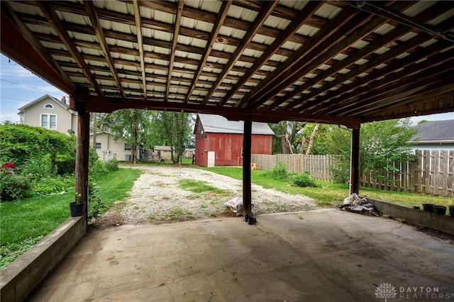18 E Washington St, Jamestown Vlg, OH 45335 - view of patio with an outbuilding