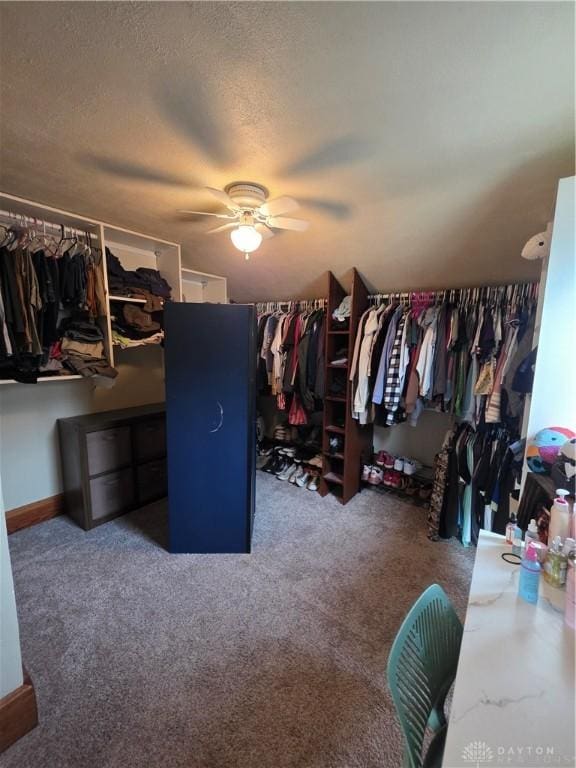 126 S Maple St, Eaton, OH 45320 - spacious closet with a ceiling fan and carpet flooring