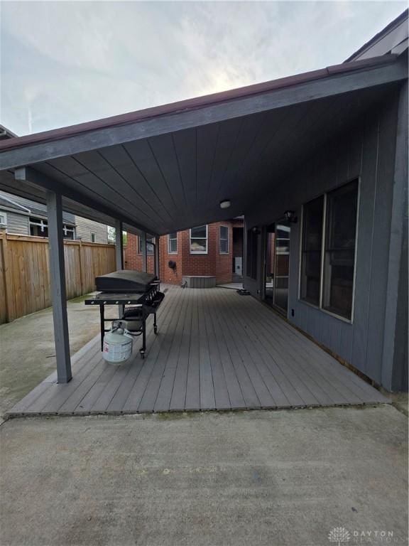 126 S Maple St, Eaton, OH 45320 - wooden terrace with grilling area