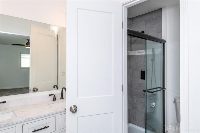 7044 Park Vista Rd, Englewood, OH 45322 - full bath with a stall shower and double vanity