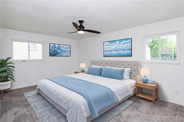7044 Park Vista Rd, Englewood, OH 45322 - bedroom featuring carpet and ceiling fan