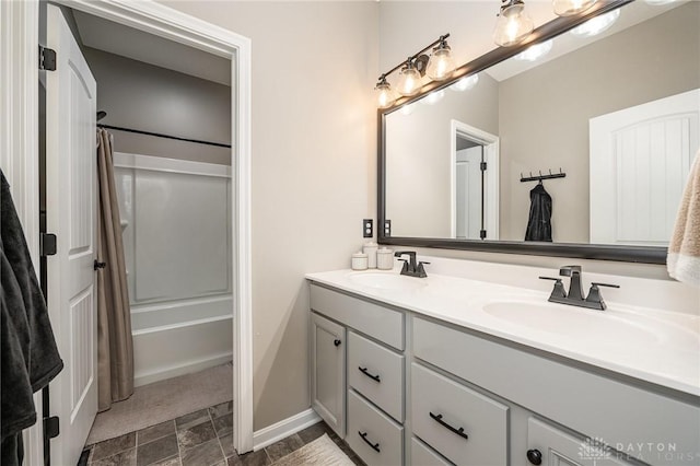 5078 Magellan Way, Franklin, OH 45005 - full bathroom featuring double vanity and shower / tub combo