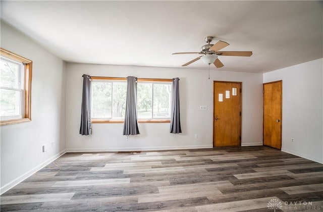235 Stonequarry Rd, Vandalia, OH 45377 - unfurnished room featuring wood finished floors and ceiling fan