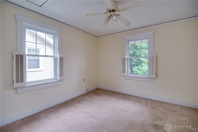 301 E Peach Orchard Ave, Oakwood, OH 45419 - carpeted empty room with baseboards and ceiling fan