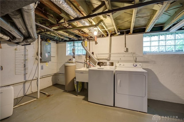 301 E Peach Orchard Ave, Oakwood, OH 45419 - laundry room featuring washer and clothes dryer and electric panel