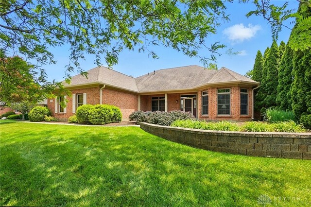 1106 Roger Scott Dr, Bellbrook, OH 45305 - ranch-style home with a front lawn and brick siding