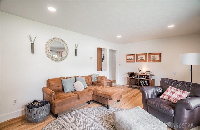 2435 S County Road 25a, Troy, OH 45373 - living room featuring light wood-style floors and recessed lighting