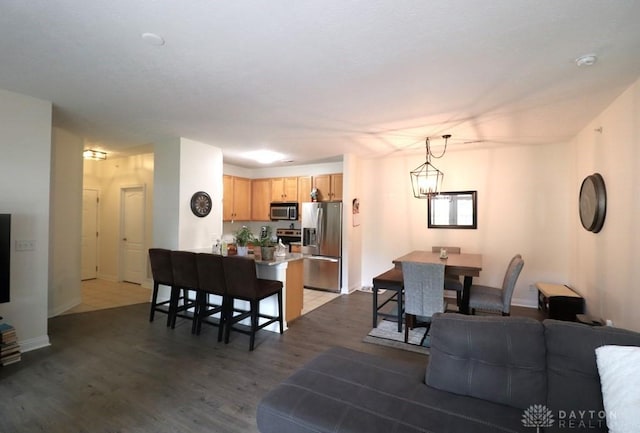 3224 Grand Falls Blvd, Maineville, OH 45039 - living room featuring wood finished floors and baseboards