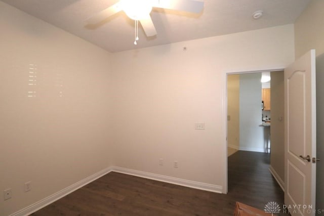3224 Grand Falls Blvd, Maineville, OH 45039 - empty room featuring dark wood-type flooring, a ceiling fan, and a smoke detector
