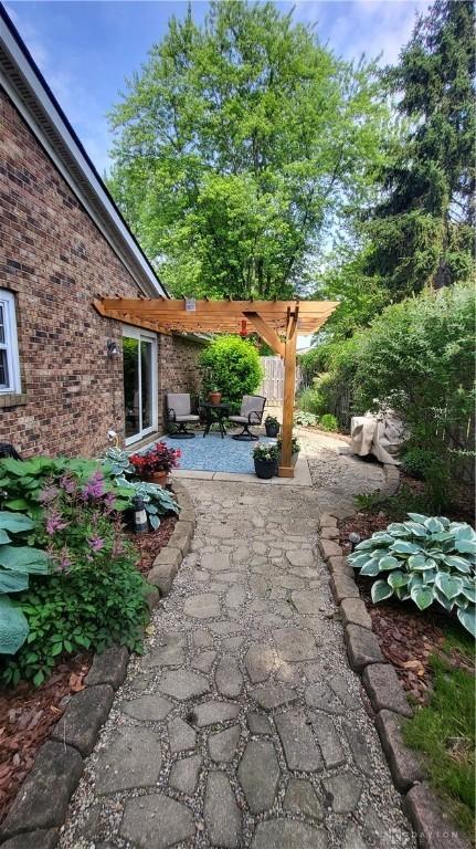5468 Split Rock Dr, Dayton, OH 45424 - view of patio featuring a pergola