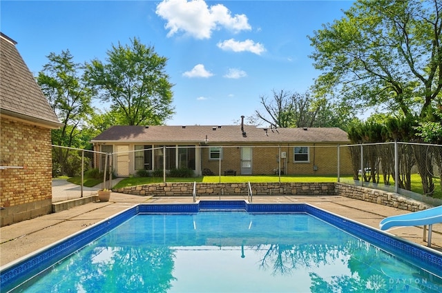 2946 Rockledge Trl, Beavercreek, OH 45430 - view of pool with a water slide and a patio