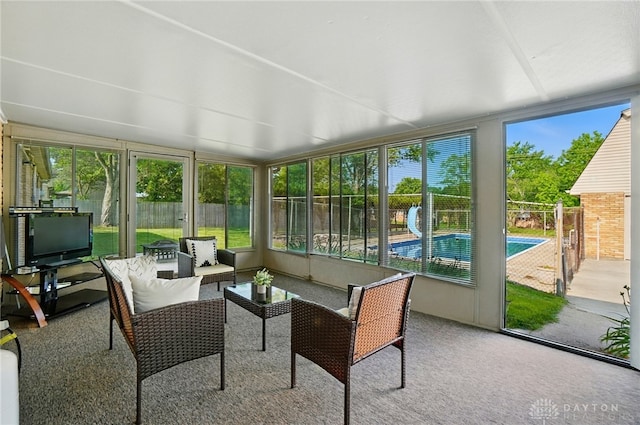 2946 Rockledge Trl, Beavercreek, OH 45430 - sunroom / solarium featuring an outdoor hangout area
