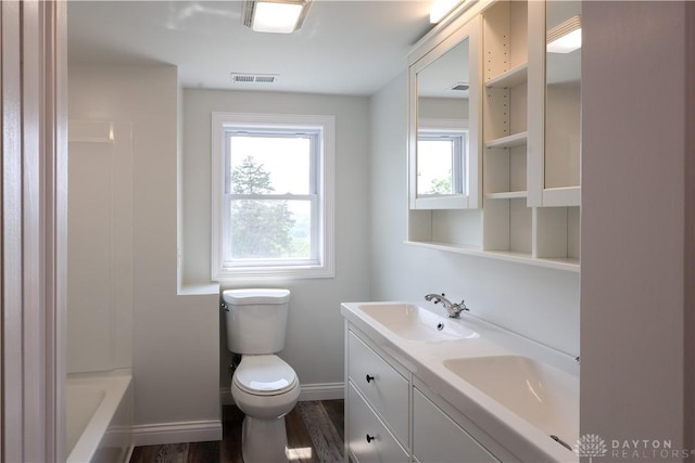 506 Linden Ave, Dayton, OH 45403 - bathroom with double vanity and wood finished floors