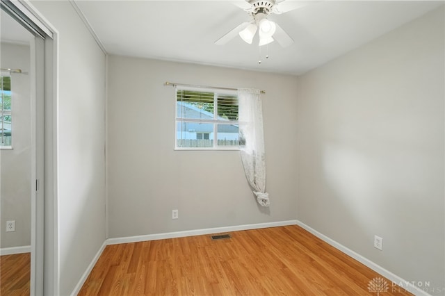 75 Royal Dr, Springboro, OH 45066 - unfurnished room with light wood-type flooring and ceiling fan