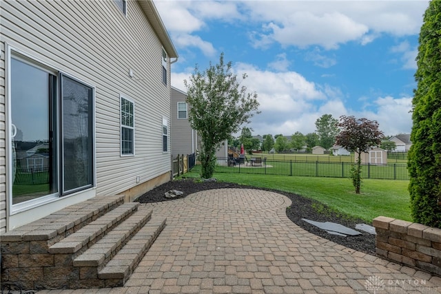 1928 Spring Ridge Dr, Xenia, OH 45385 - fenced backyard featuring a patio