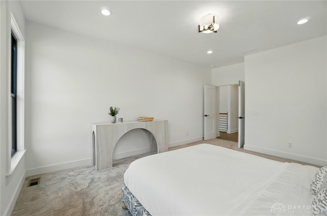 8559 Wandering Brook Way, Waynesville, OH 45068 - bedroom with recessed lighting and light carpet