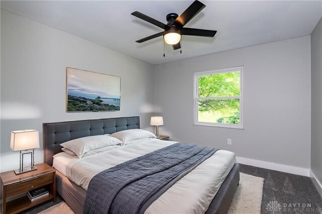 390 Washington Ave, Wilmington, OH 45177 - bedroom with carpet and ceiling fan