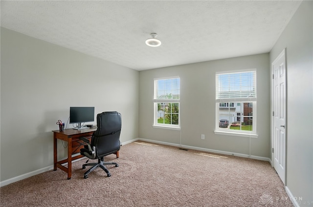 1956 Daffodil Dr, Xenia, OH 45385 - home office featuring carpet flooring and a textured ceiling