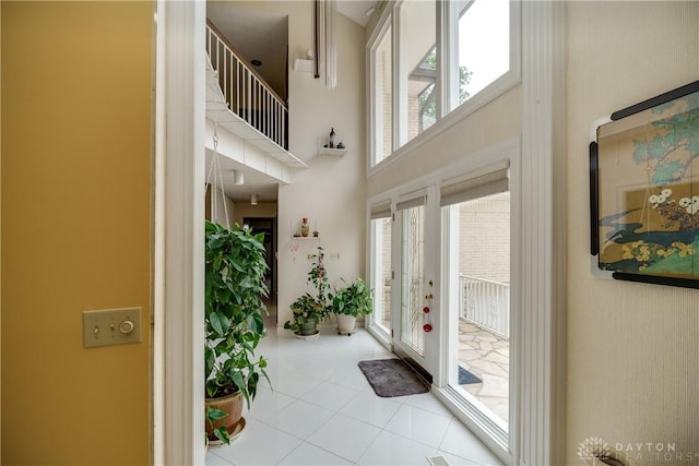 1952 Tait Circle Rd, Dayton, OH 45429 - entrance foyer featuring healthy amount of natural light, a towering ceiling, and tile patterned floors
