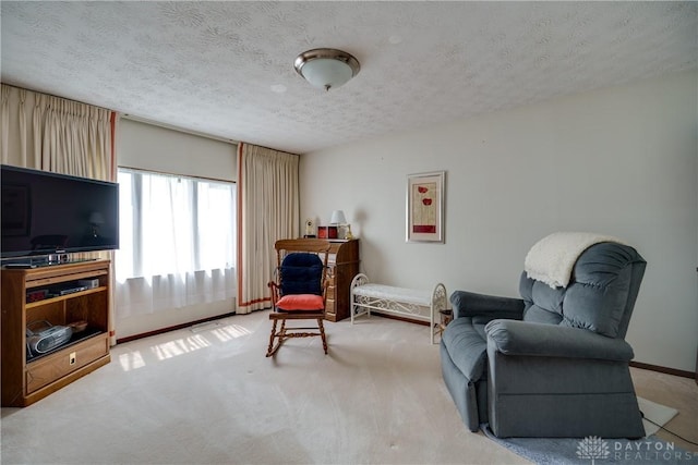 1952 Tait Circle Rd, Dayton, OH 45429 - living area featuring a textured ceiling and carpet flooring