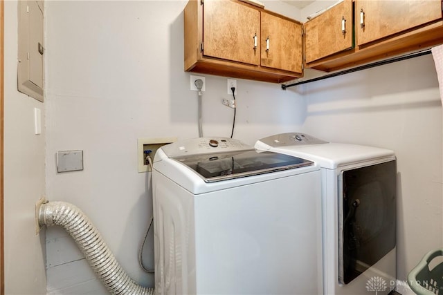 1864 E Lytle 5 Points Rd Unit R, Centerville, OH 45458 - washroom featuring electric panel, cabinet space, and washing machine and dryer