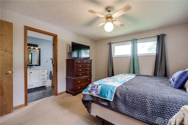 1864 E Lytle 5 Points Rd Unit R, Centerville, OH 45458 - bedroom with light carpet, ceiling fan, and ensuite bath
