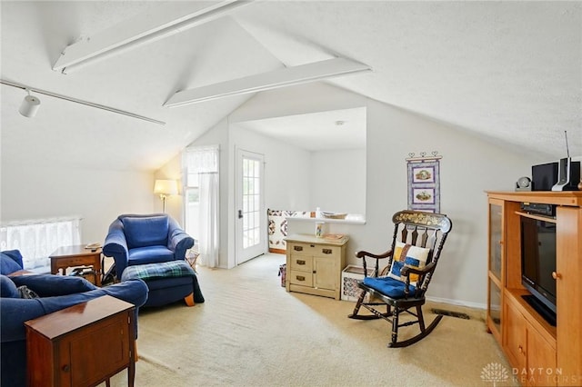 3127 Gracemore Ave, Kettering, OH 45420 - living room with vaulted ceiling and light colored carpet
