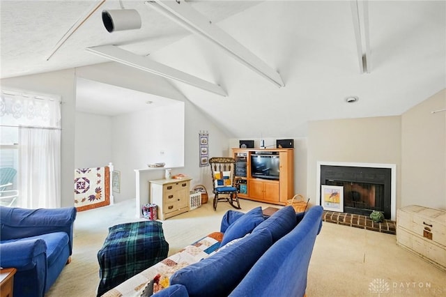 3127 Gracemore Ave, Kettering, OH 45420 - living room with carpet floors and a fireplace