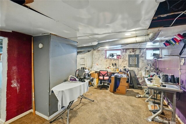 57 S Torrence St, Dayton, OH 45403 - below grade area featuring carpet floors