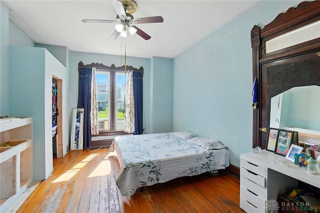 57 S Torrence St, Dayton, OH 45403 - bedroom with hardwood / wood-style flooring and ceiling fan