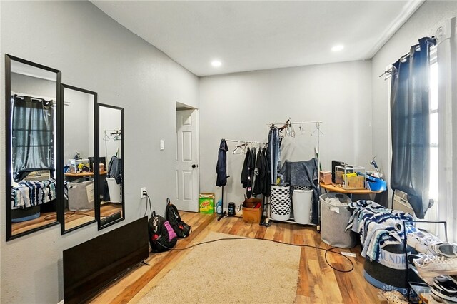 57 S Torrence St, Dayton, OH 45403 - recreation room featuring wood finished floors and recessed lighting
