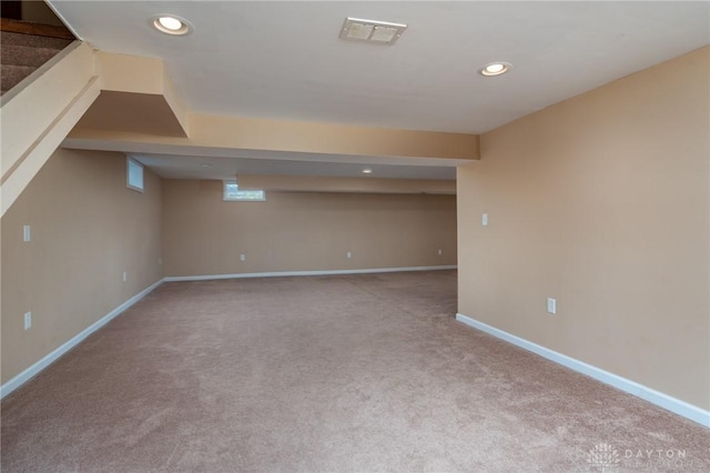 3372 Home Acres Ave, Beavercreek, OH 45431 - basement featuring carpet and recessed lighting