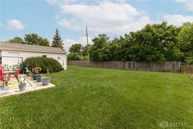 2151 Newgate Ave, Dayton, OH 45420 - fenced backyard with a patio