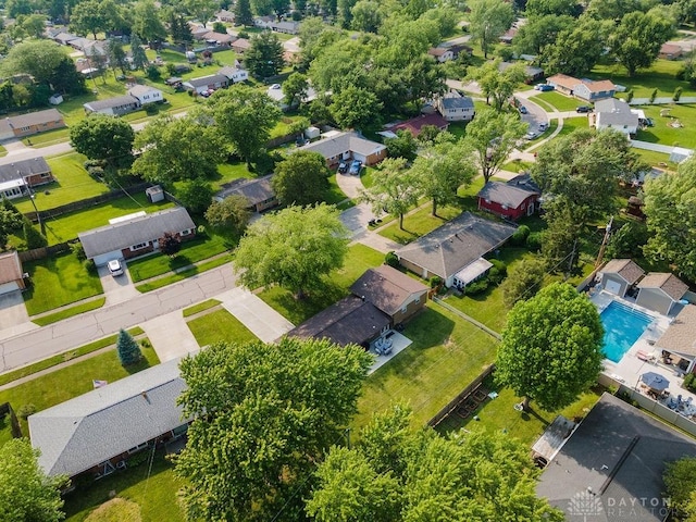 6814 Rushleigh Rd, Englewood, OH 45322 - aerial perspective of suburban area with a pool