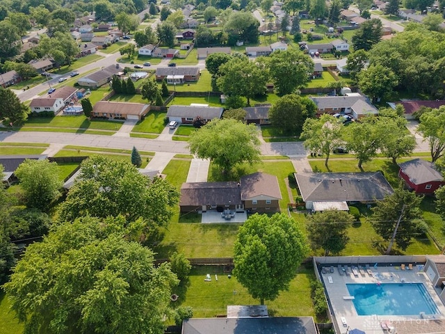 6814 Rushleigh Rd, Englewood, OH 45322 - aerial view of residential area featuring a pool area