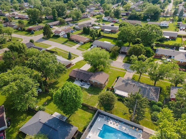 6814 Rushleigh Rd, Englewood, OH 45322 - aerial perspective of suburban area with a pool area