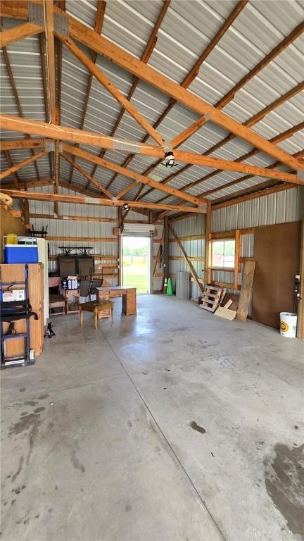 311 Swailes Rd, Troy, OH 45373 - garage with metal wall