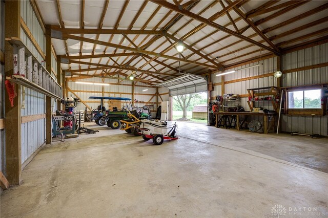 8282 Hile Ln, Germantown, OH 45327 - garage with metal wall