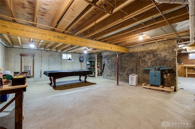 164 Winding Way, Kettering, OH 45429 - basement with billiards