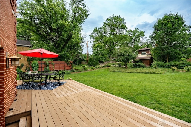 164 Winding Way, Kettering, OH 45429 - wooden deck with outdoor dining area