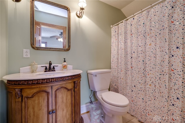 164 Winding Way, Kettering, OH 45429 - bathroom featuring vanity, tile patterned floors, and a shower with curtain