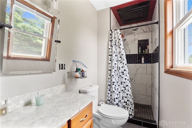 3075 Addison New Carlisle Rd, New Carlisle, OH 45344 - full bathroom featuring vanity and tiled shower