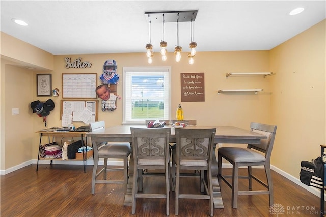 855 Quarry Rd, Silver Creek Twp, OH 45335 - dining room featuring wood finished floors and recessed lighting