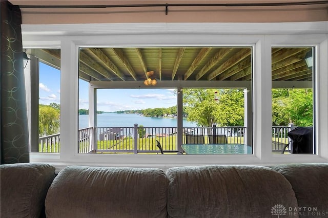 855 Quarry Rd, Silver Creek Twp, OH 45335 - view of patio featuring a water view and grilling area